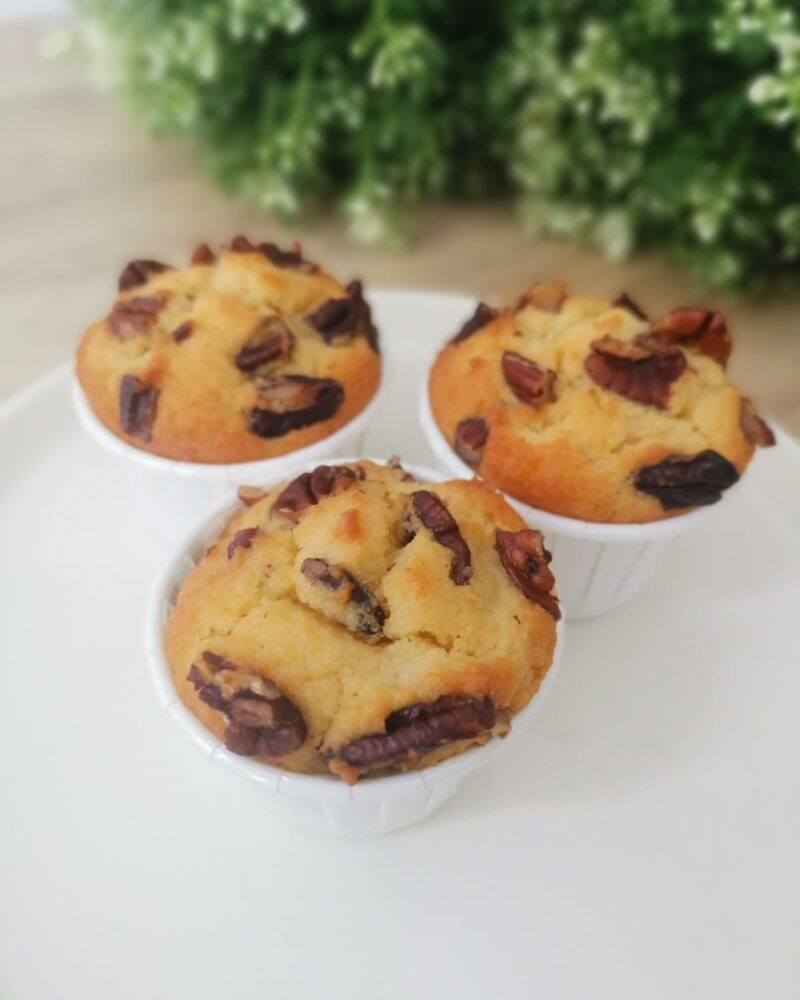 pecan maple muffin, keto, gluten-free, diabetic-friendly