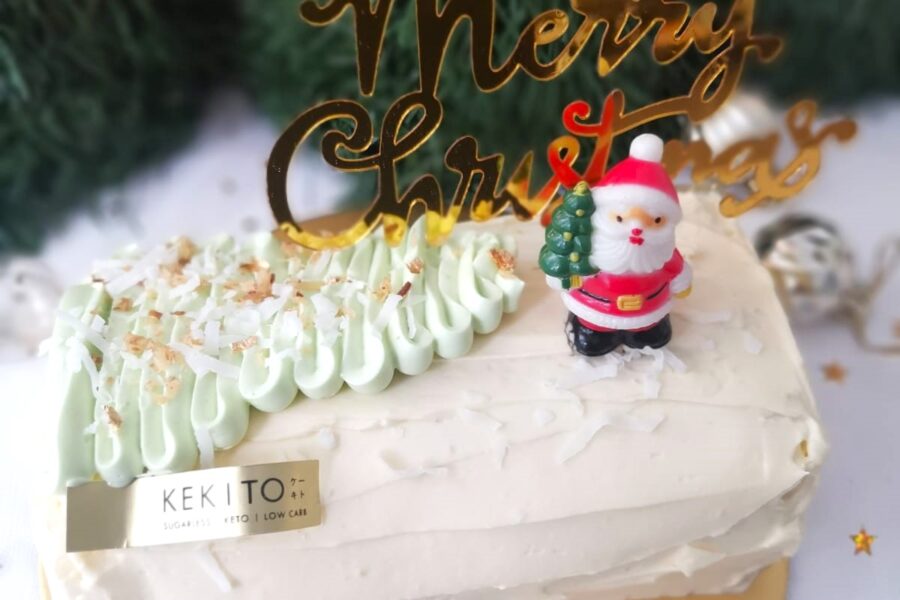 best keto and diabetic friendly pandan ondeh log cake gluten free for christmas